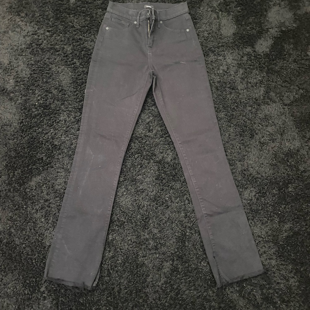 Express Women's Straight Leg Black Jeans